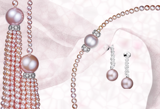 Les perles roses chez Adler Joailliers