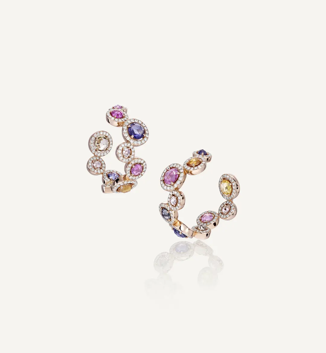 Sundersand Pink Gold Earrings by Adler Joailliers