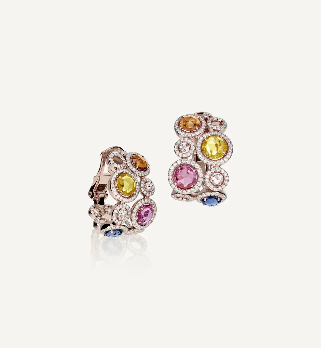 Sundersand Pink Gold Earrings by Adler Joailliers