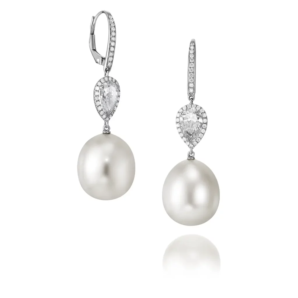 White Pearl Earrings
