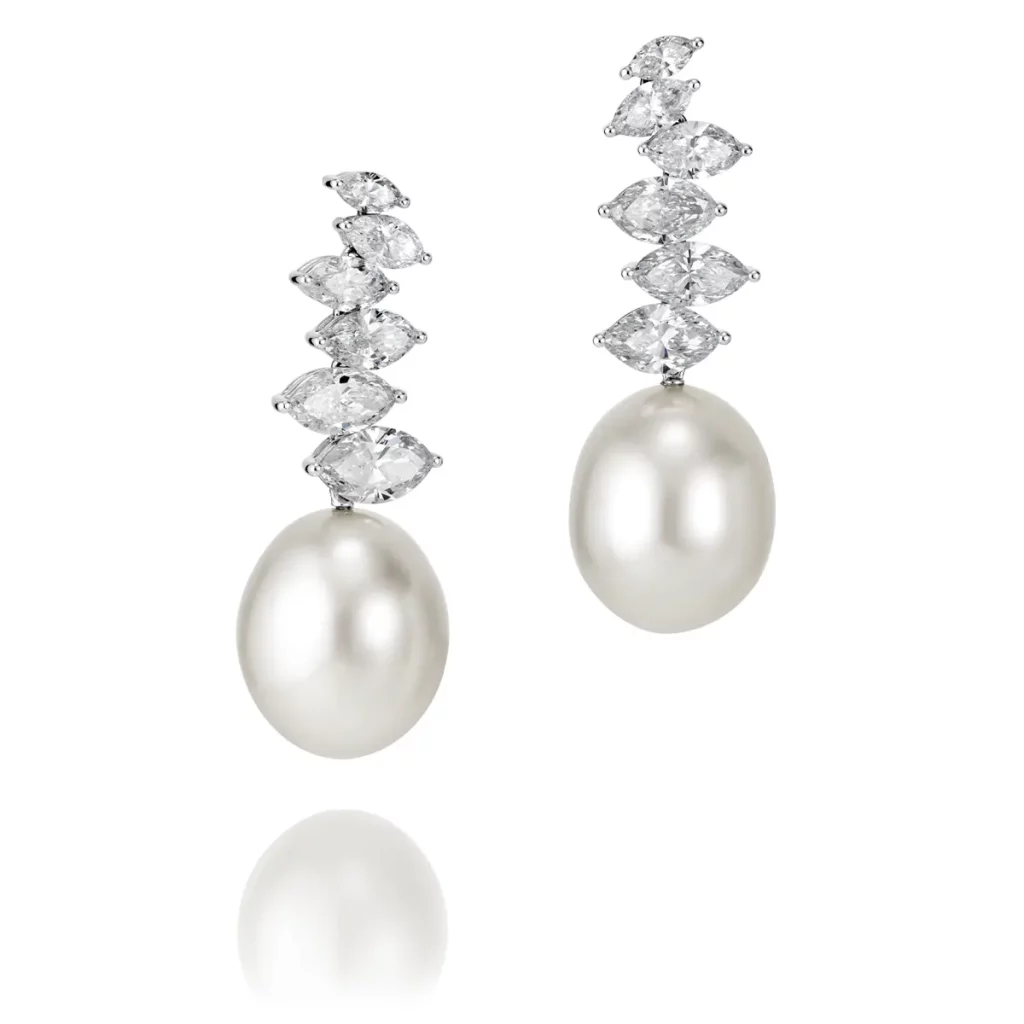 White Pearl Earrings