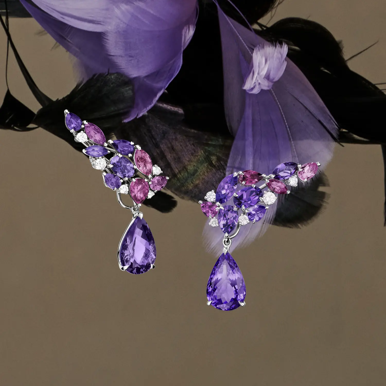 Tivoli Amethyst Earrings by Adler Joailliers